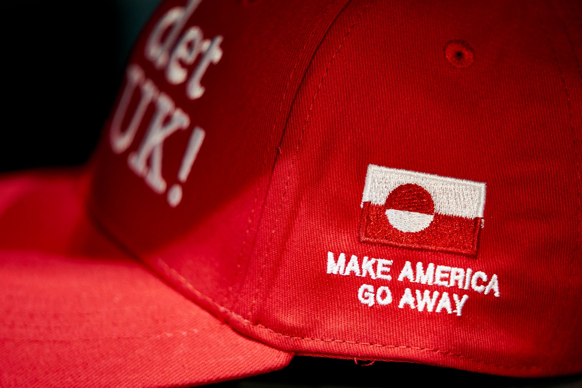 Protesters in Greenland embrace 'MAGA' with their own version of Trump's signature hat that says 'Let America Go Away'