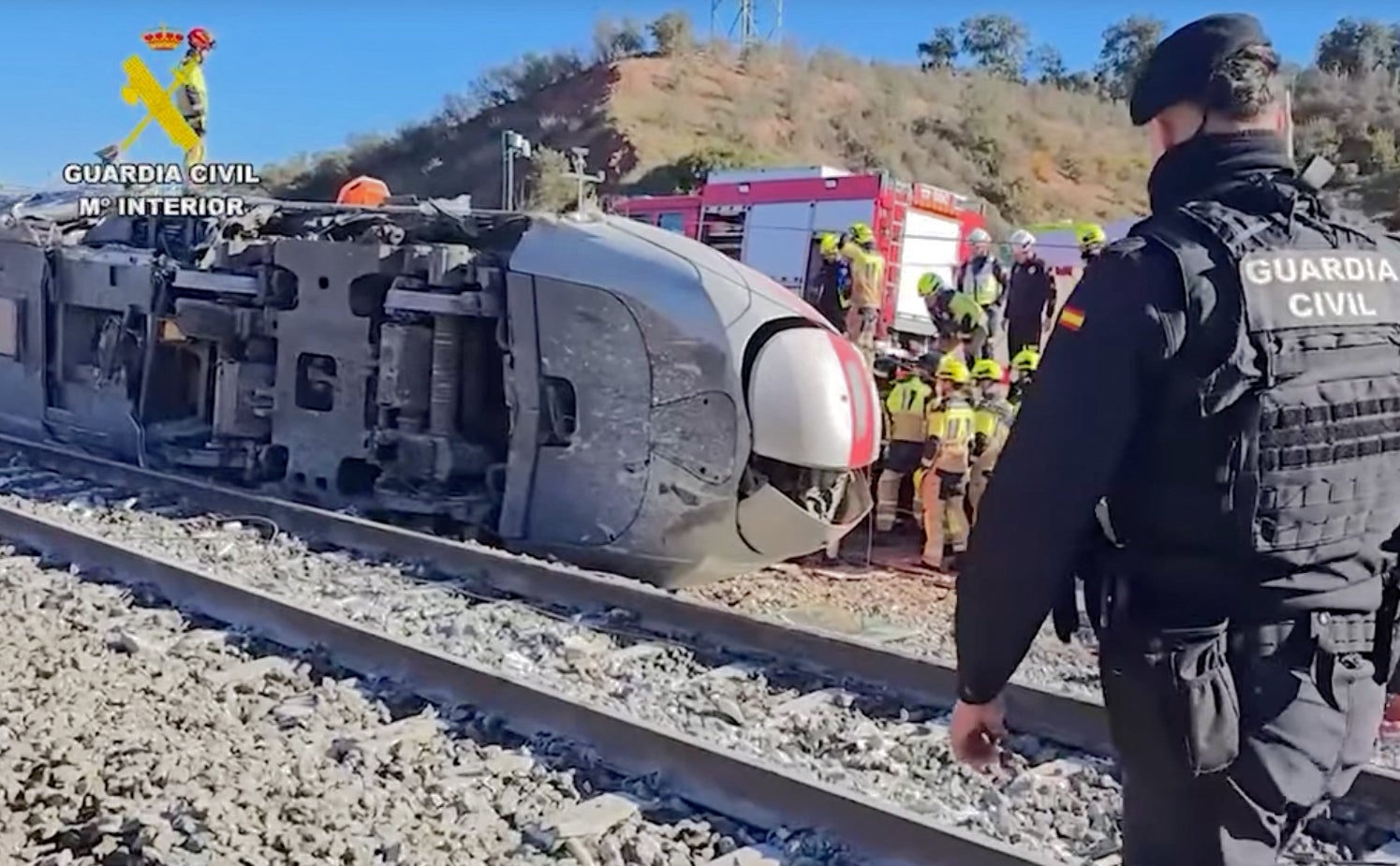 Two trains collided in southern Spain on Sunday, killing dozens