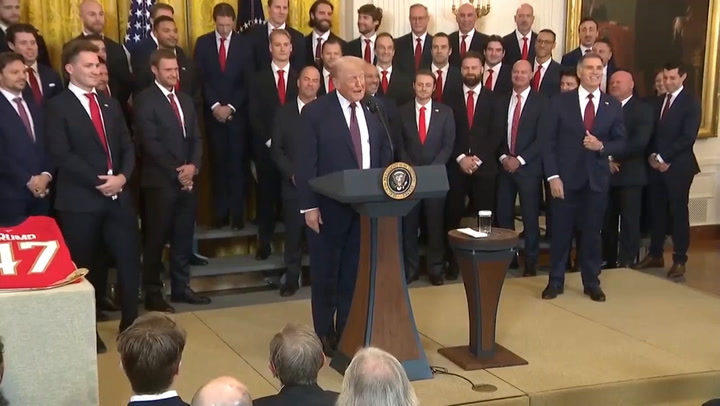 Trump brags about his 'power' in front of Florida Panthers