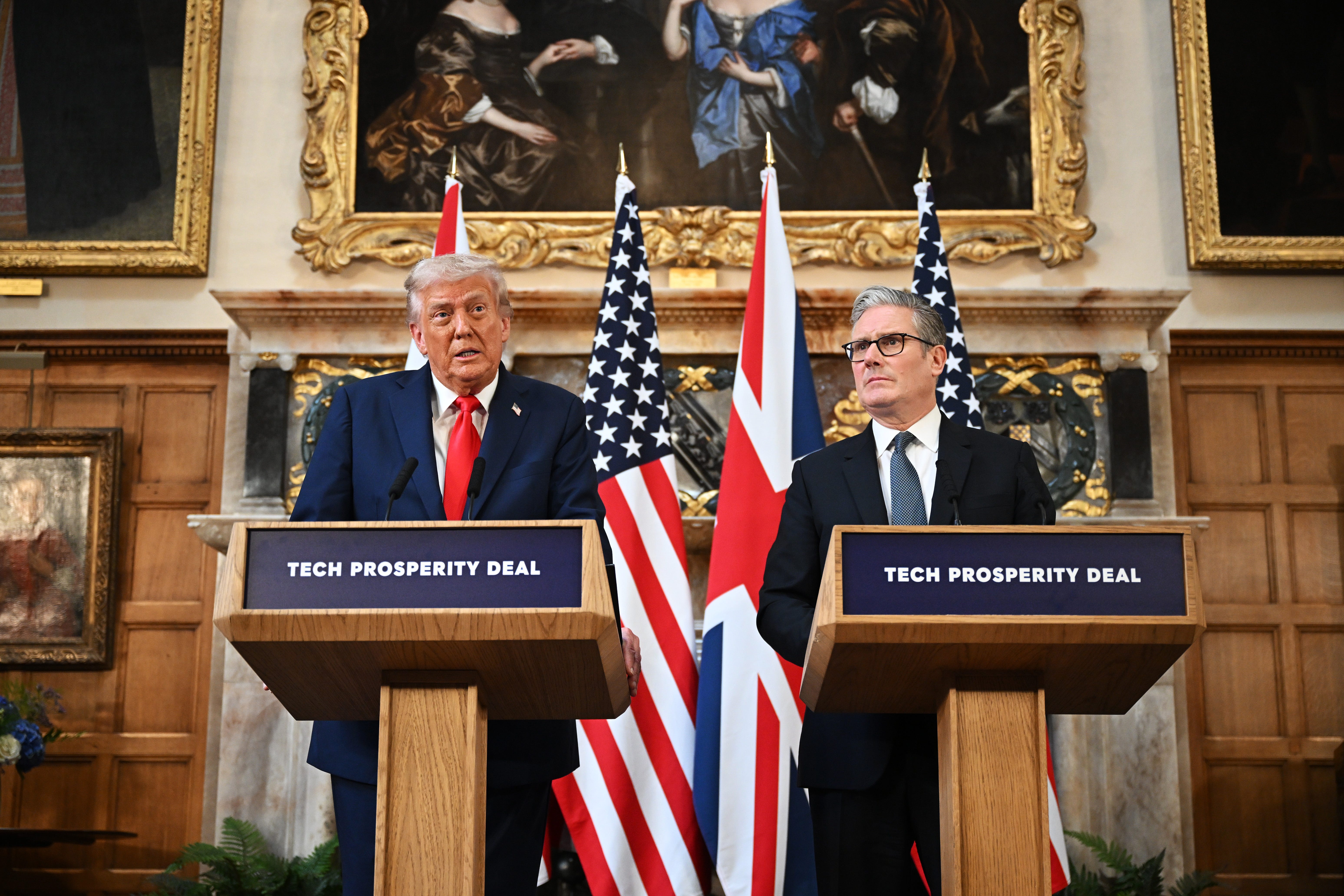 Prime Minister Sir Keir Starmer (right) says he will discuss tariffs with Trump