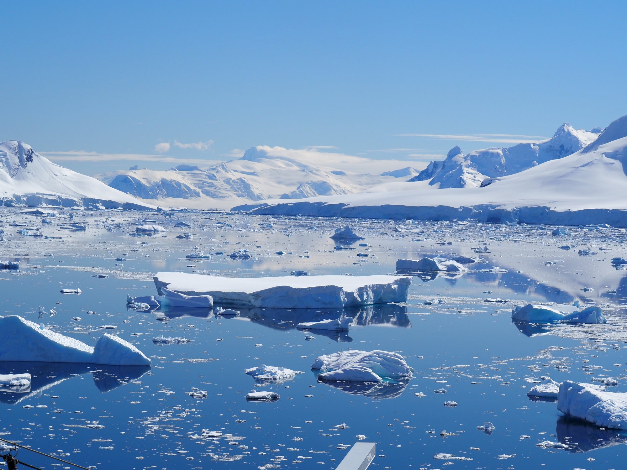 The Antarctic ice sheet is the largest mass of ice on Earth.