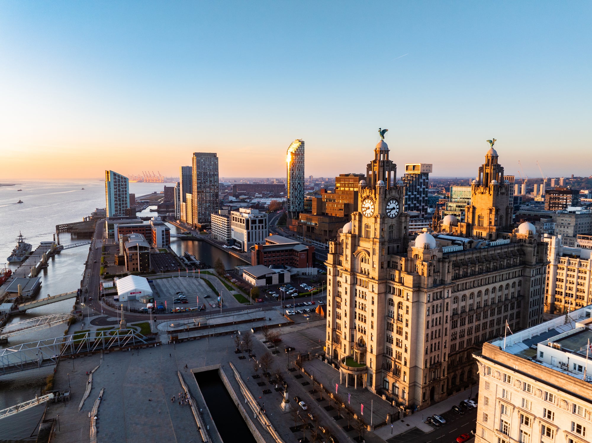 Liverpool's waterfront including Liver Building