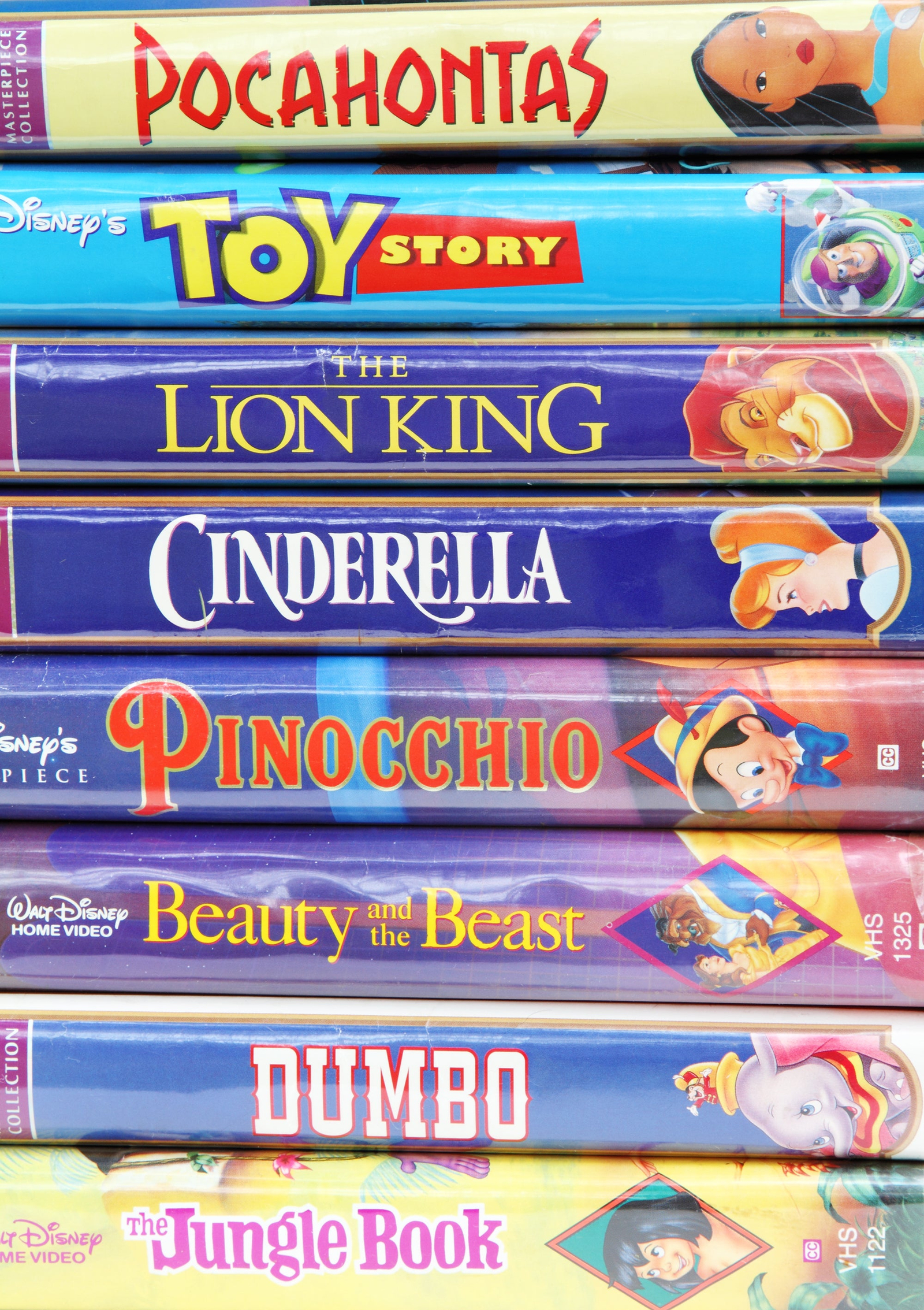 Most Disney animated films released after 1990 have little collectible value, with only the earliest VHS versions produced before 1985 attracting the interest of serious collectors